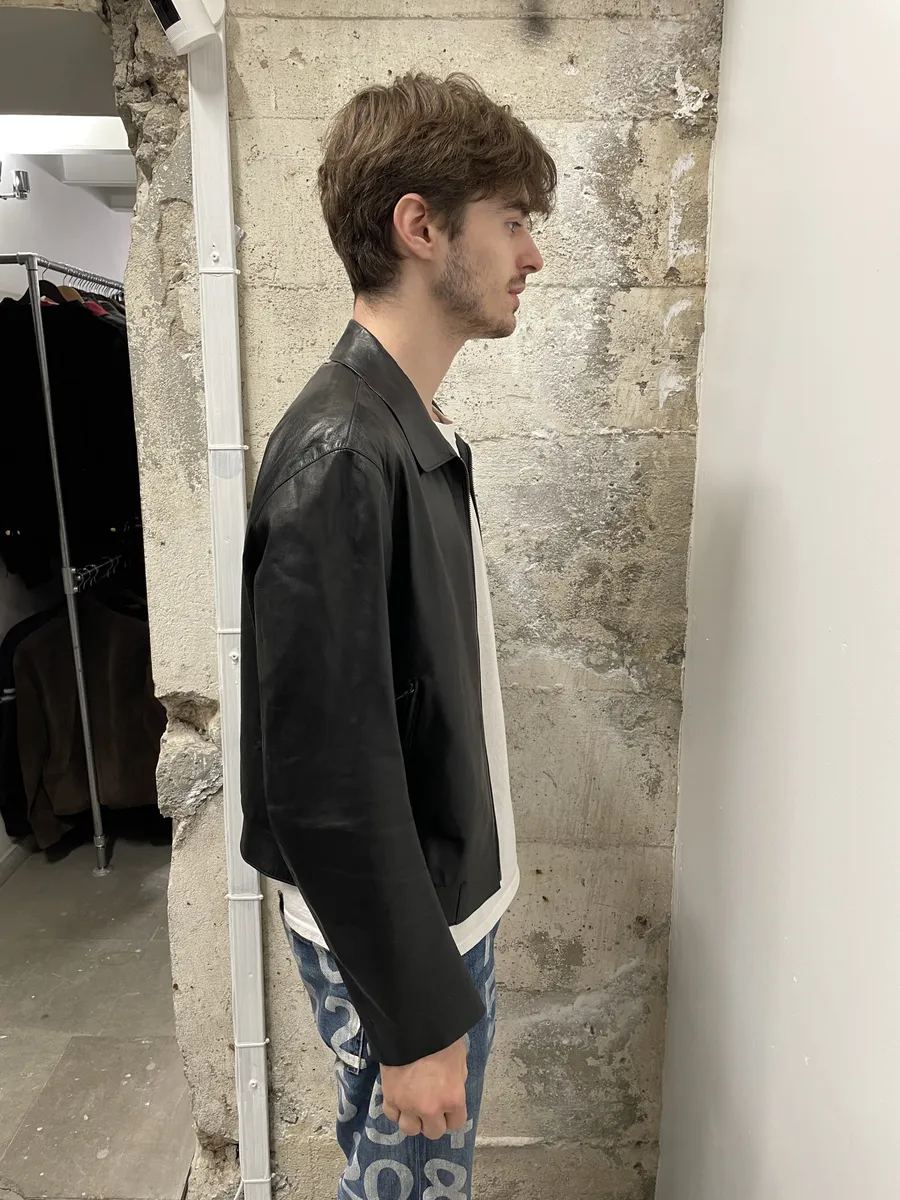 FW2000 Prada Black Pure Leather Jacket - Image 5