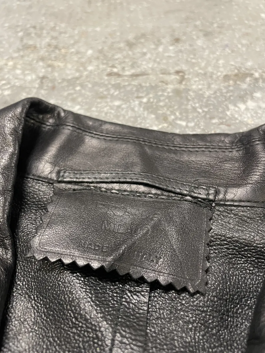 FW2000 Prada Black Pure Leather Jacket - Image 7