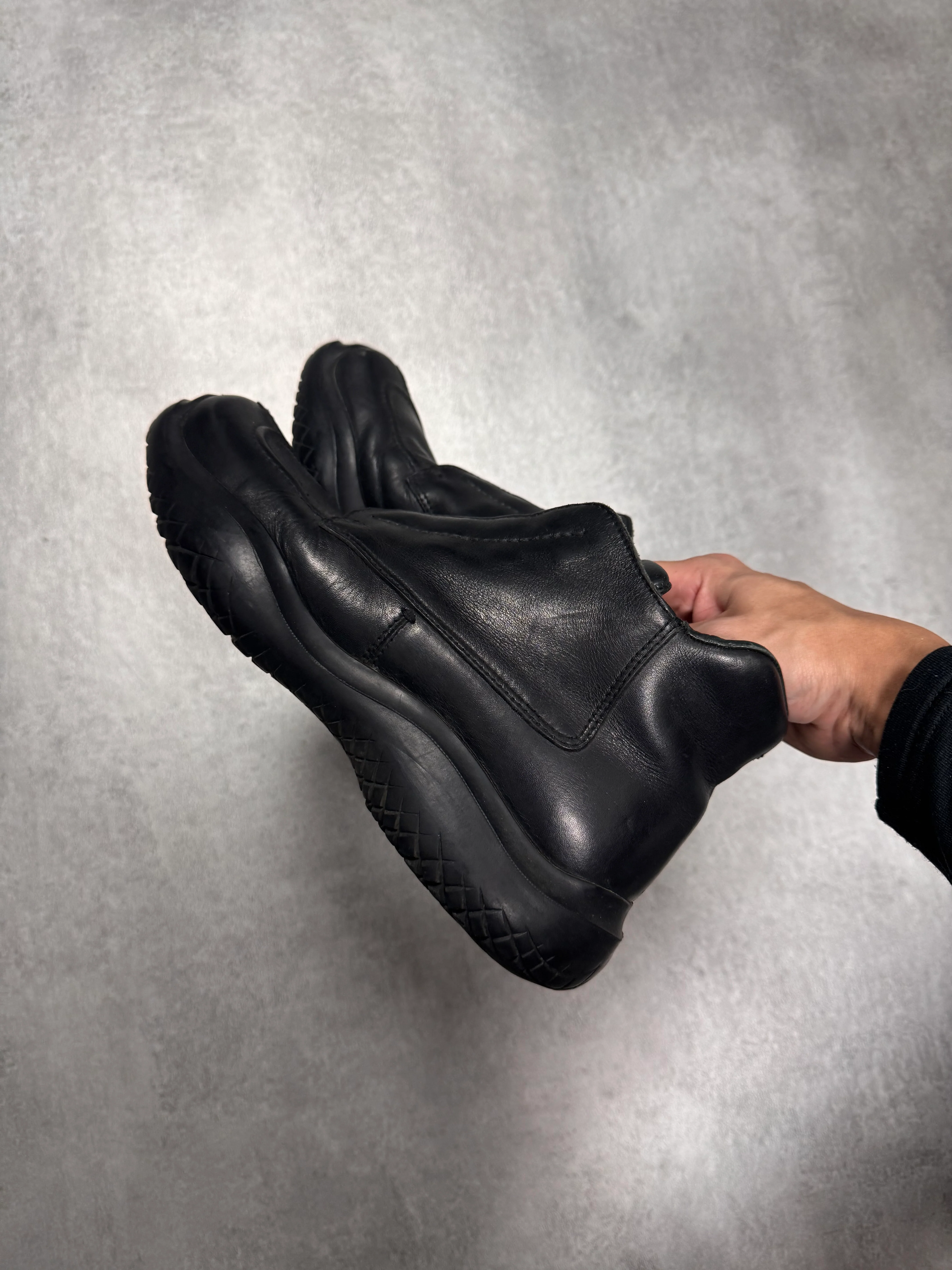 FW2000 Prada Vibram Hybrid Outdoor Black Leather Shoes - Image 7