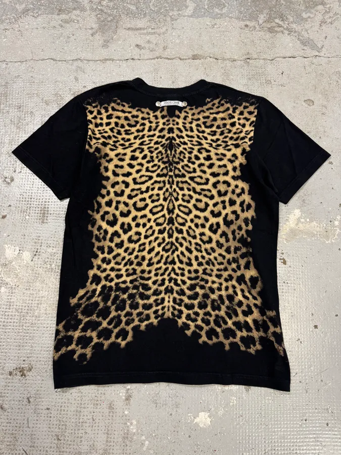 FW2000 Roberto Cavalli Black Leopard T-Shirt - Image 4