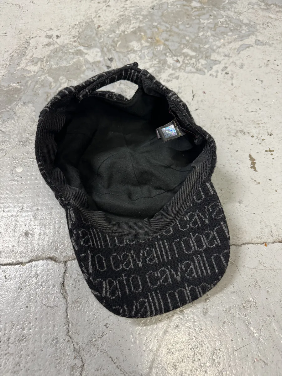 FW2000 Roberto Cavalli Black Wool Cap - Image 8