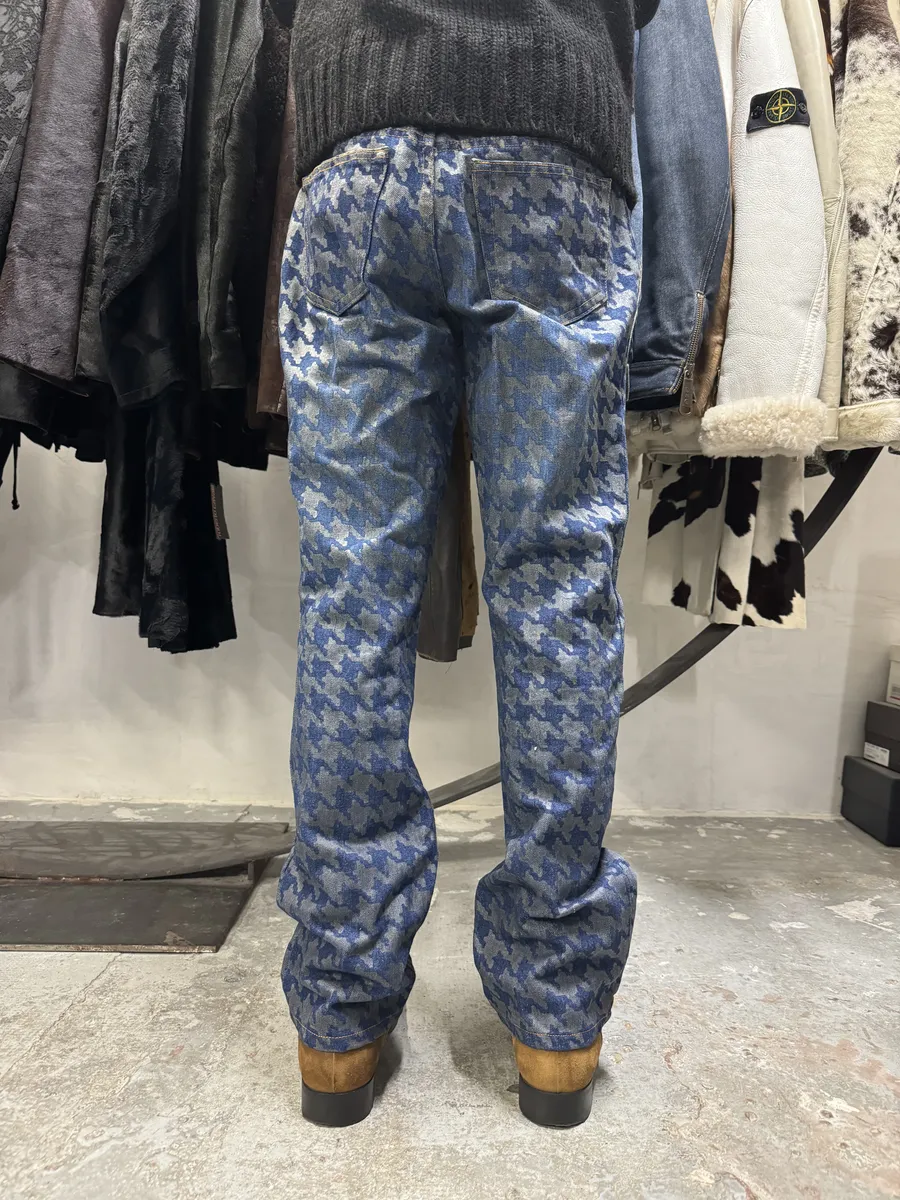 FW2000 Roberto Cavalli Blue Faded Raw Denim Pants - Image 2