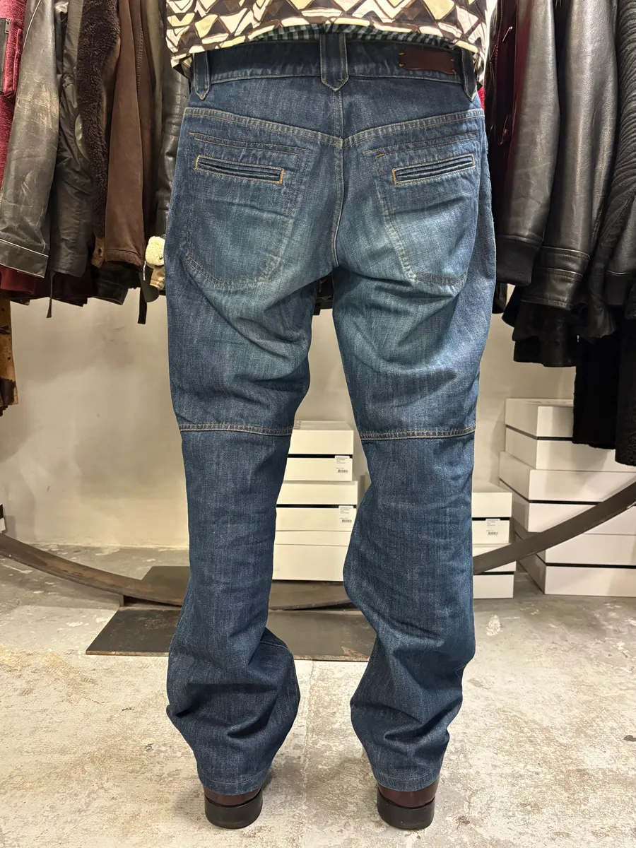 FW2000 Roberto Cavalli Blue Royal Biker Denim Jeans - Image 5
