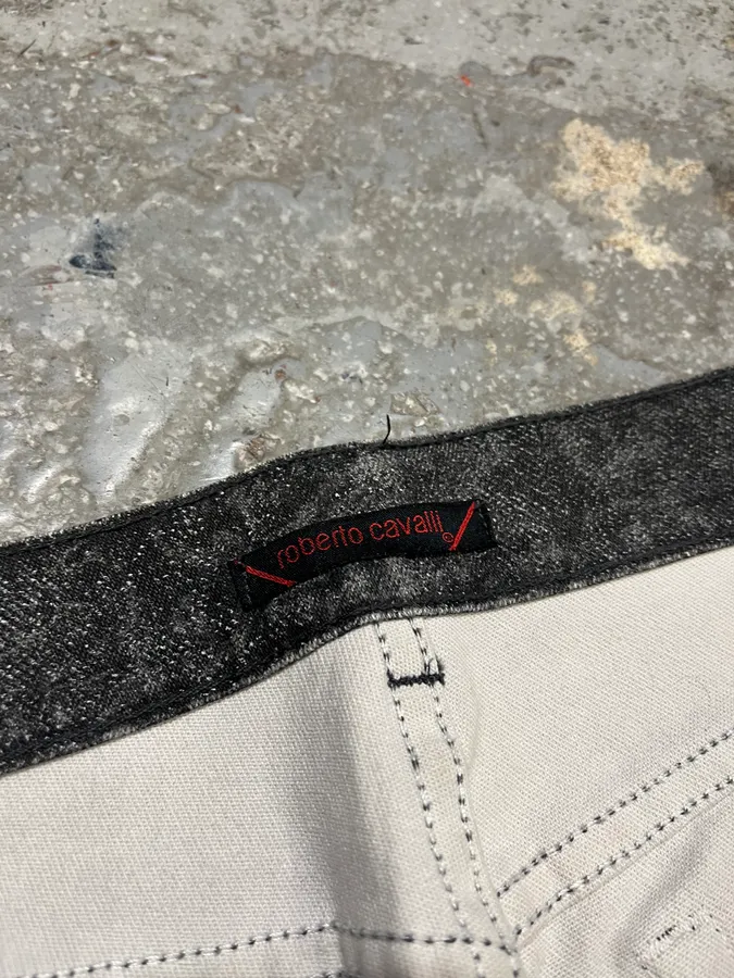 FW2000 Roberto Cavalli Grey Marble Effect Pants - Image 11