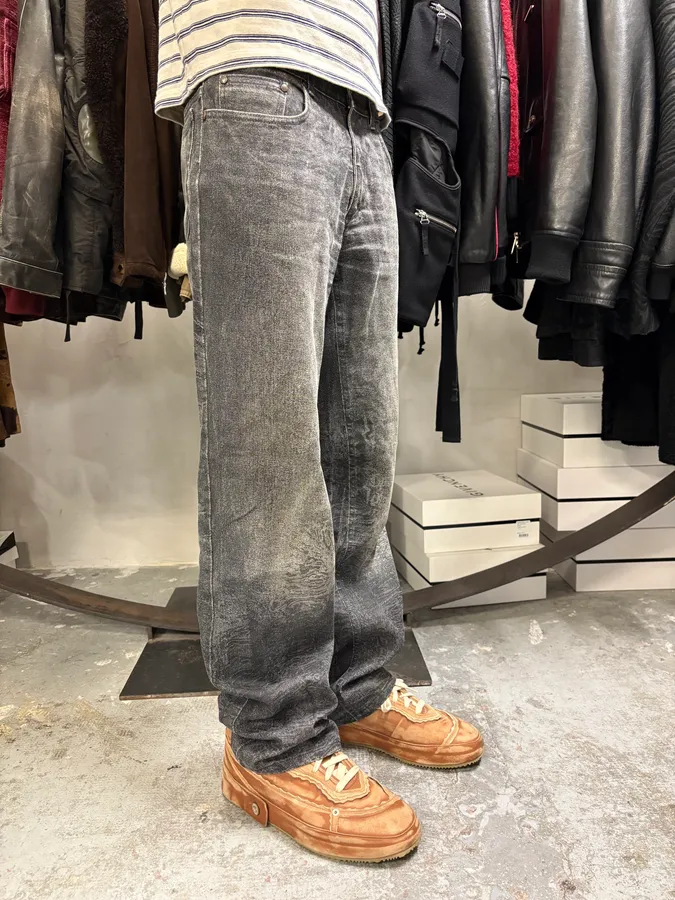 FW2000 Roberto Cavalli Grey Marble Effect Pants - Image 2