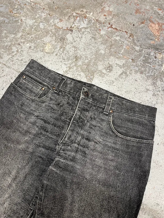 FW2000 Roberto Cavalli Grey Marble Effect Pants - Image 6