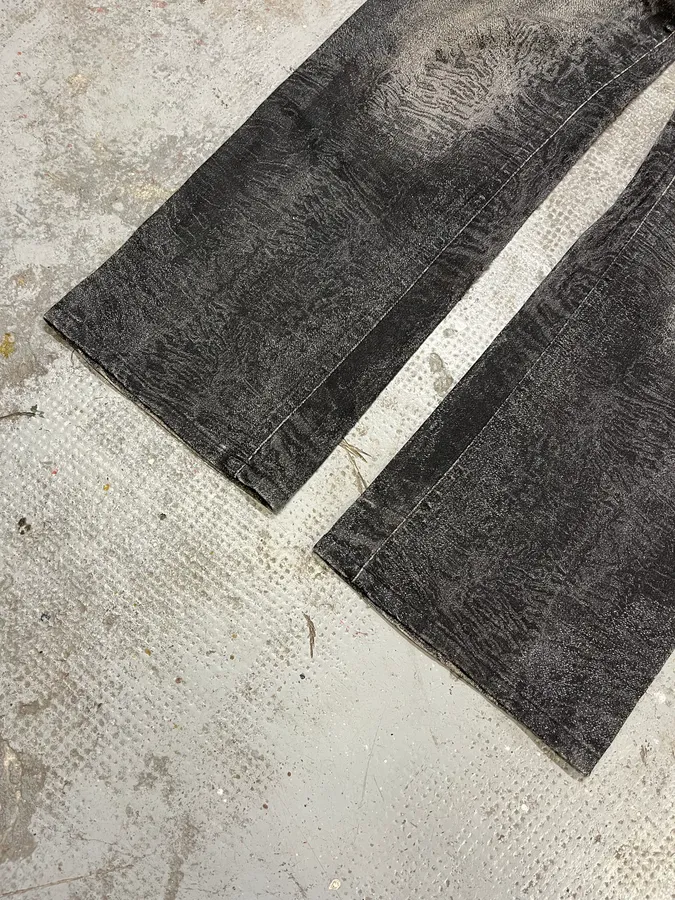 FW2000 Roberto Cavalli Grey Marble Effect Pants - Image 7