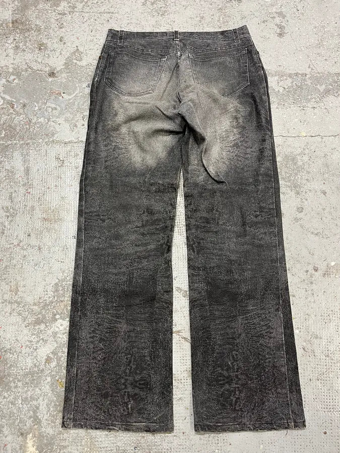FW2000 Roberto Cavalli Grey Marble Effect Pants - Image 8