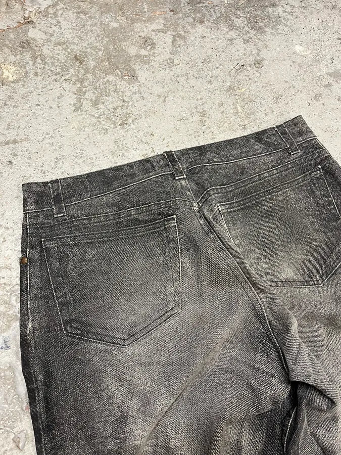 FW2000 Roberto Cavalli Grey Marble Effect Pants - Image 9