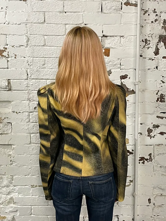 FW2000 Roberto Cavalli Savage Black & Yellow Blazer Jacket - Image 3