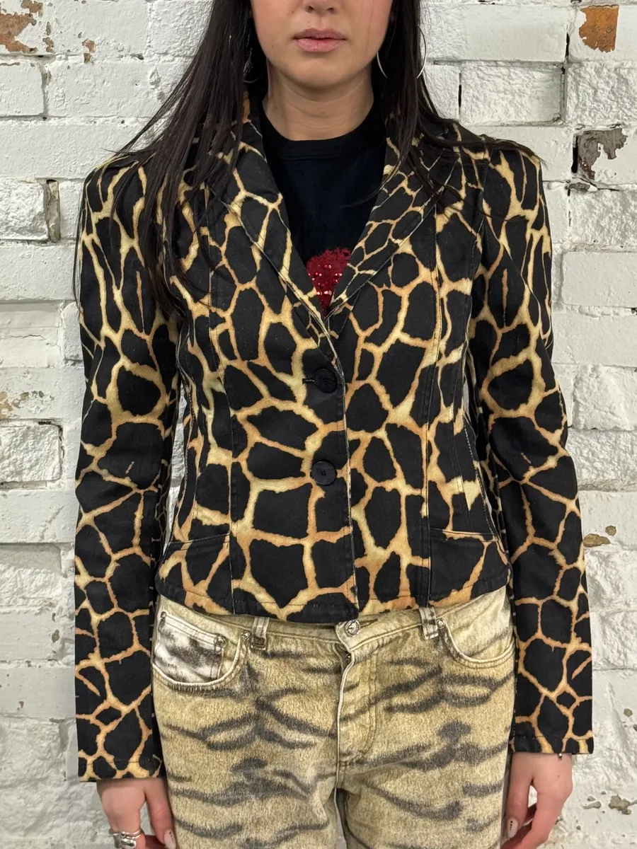 FW2000 Roberto Cavalli Vulcano Seisma Black Blazer Jacket - Image 2