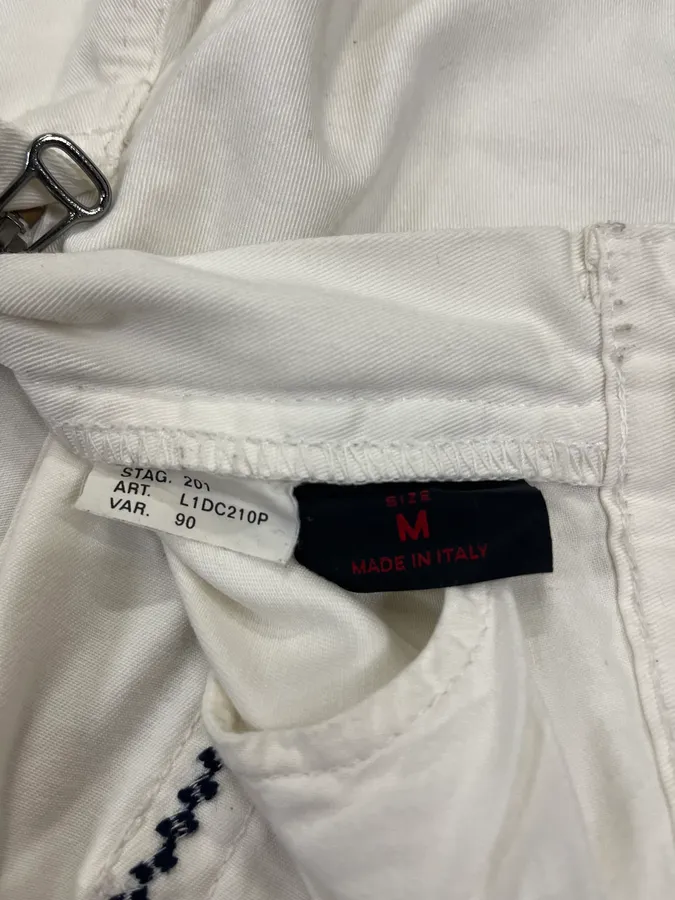 FW2000 Roberto Cavalli White & Navy Signature Pants - Image 7