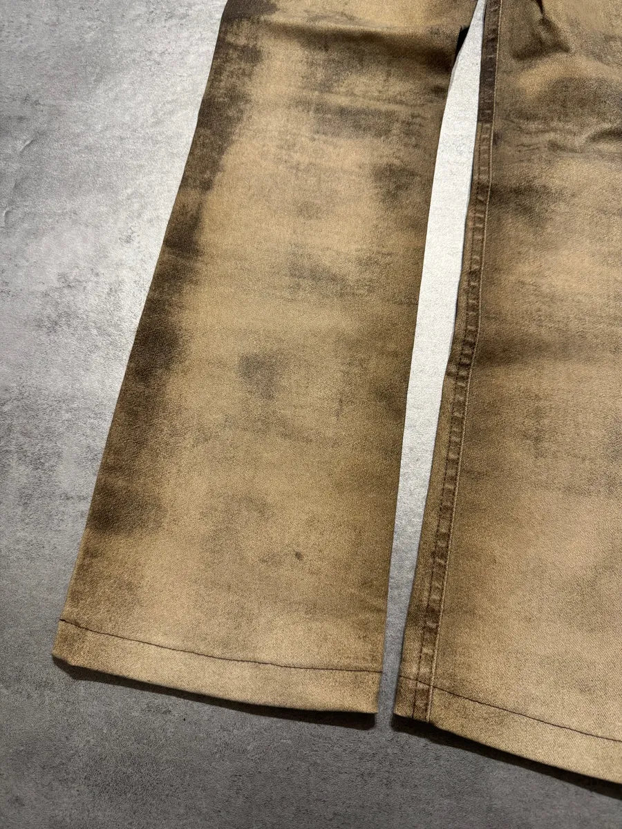 FW2001 Roberto Cavalli Brown Autumn Forest Wood Pants - Image 8