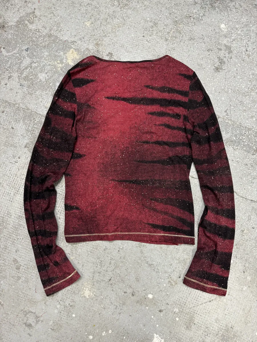 FW2001 Roberto Cavalli Demon Silk V Top - Image 2