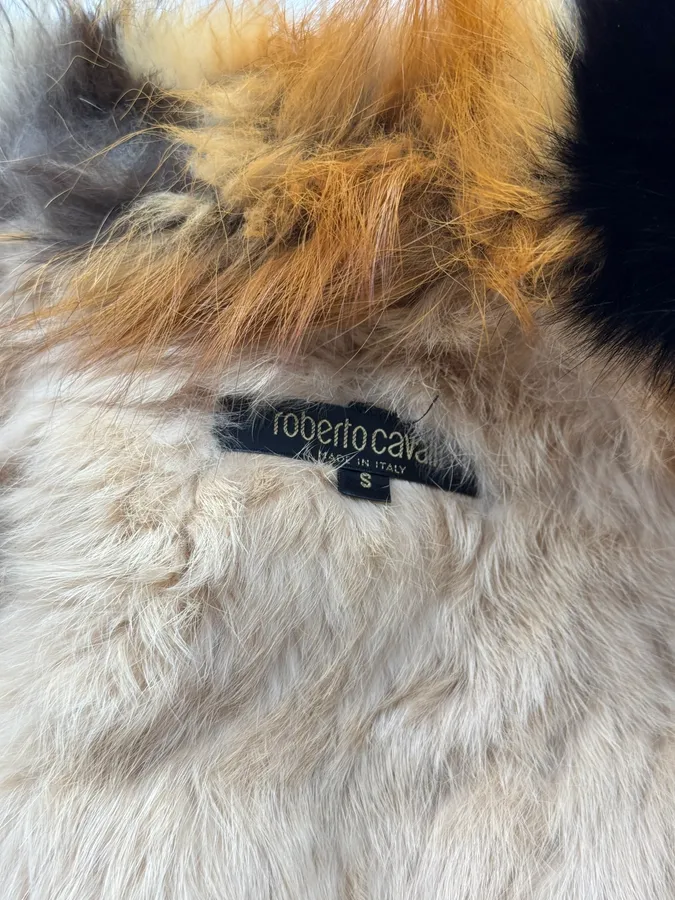 FW2001 Roberto Cavalli Fox Fur Leopard Denim Jacket - Image 9