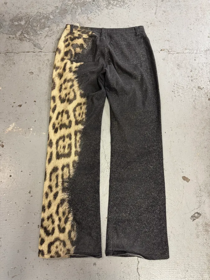 FW2001 Roberto Cavalli Leopard Black Gradient Pants - Image 9