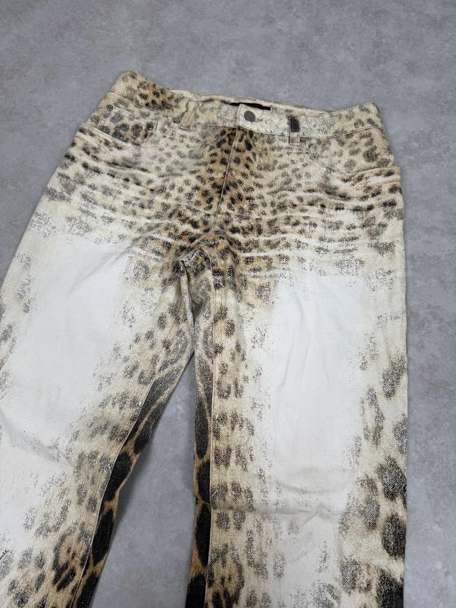 FW2001 Roberto Cavalli Leopard White Pants - Image 10