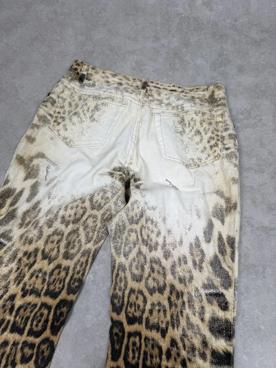 FW2001 Roberto Cavalli Leopard White Pants - Image 12