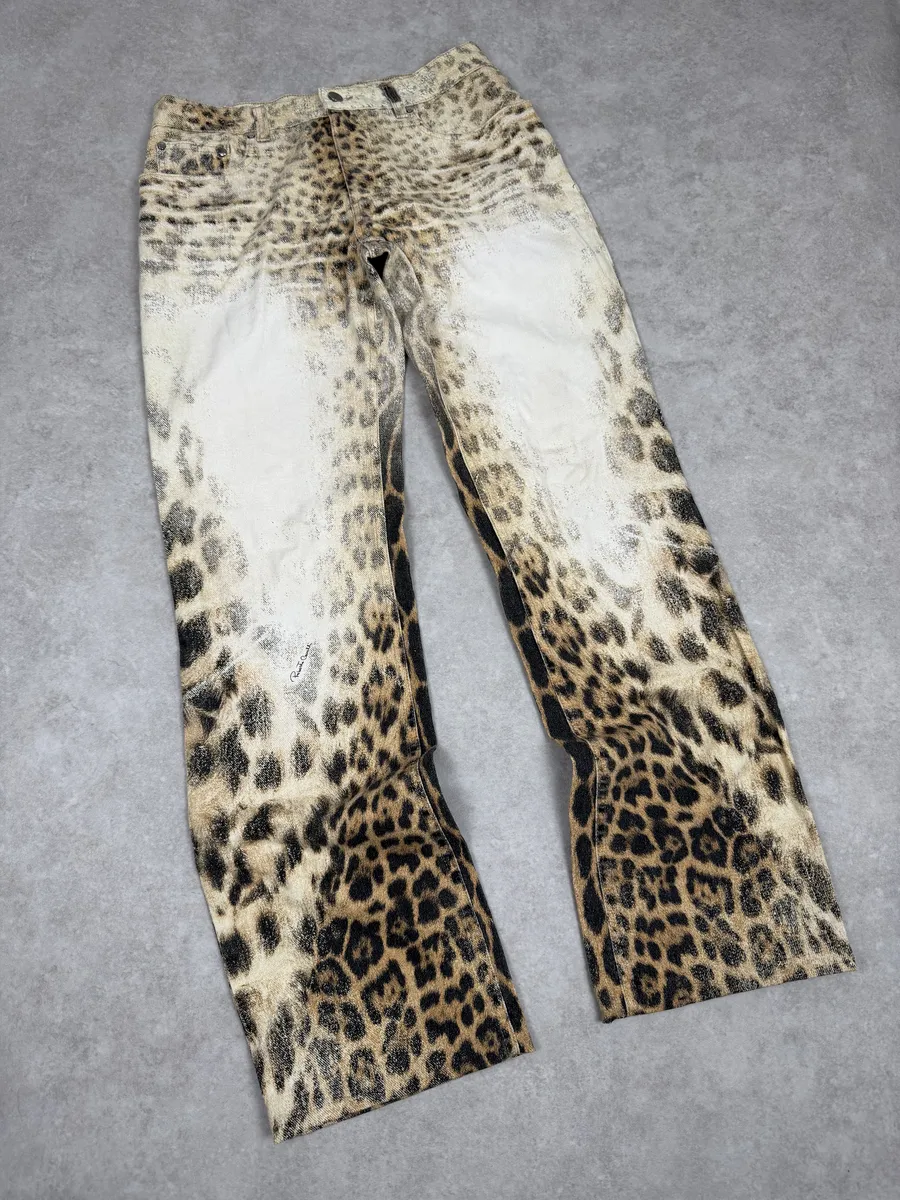 FW2001 Roberto Cavalli Leopard White Pants - Image 6