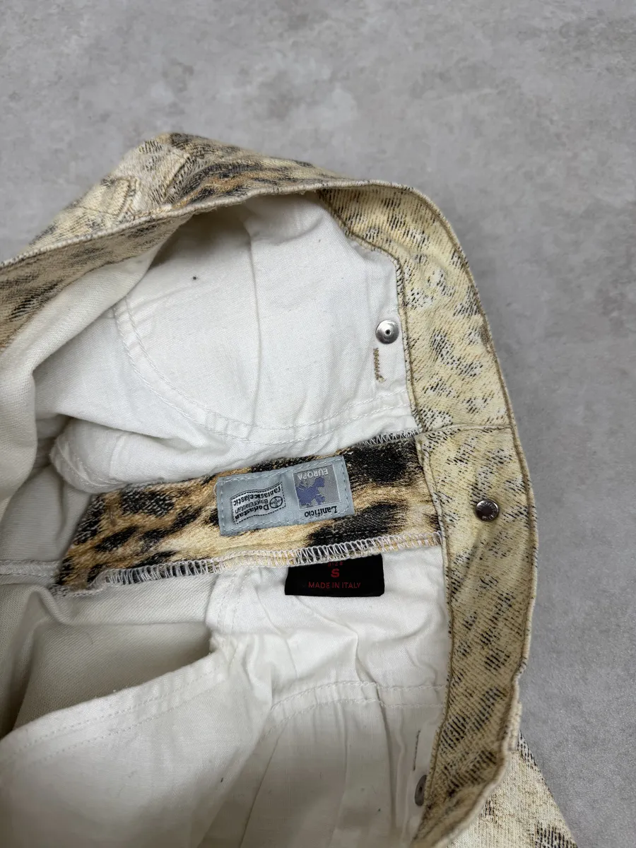 FW2001 Roberto Cavalli Leopard White Pants - Image 7