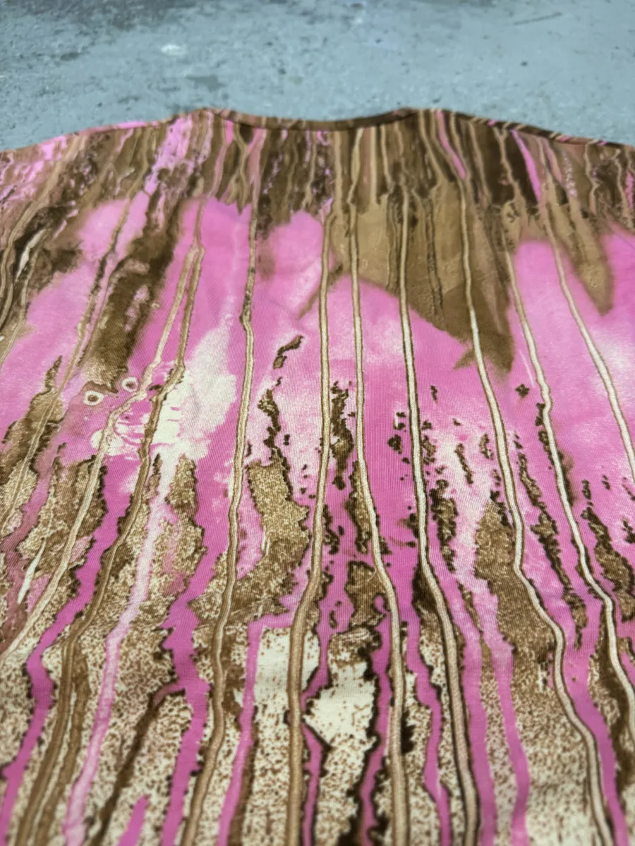 FW2001 Roberto Cavalli Pink Abstract Painted Tank Top - Image 5