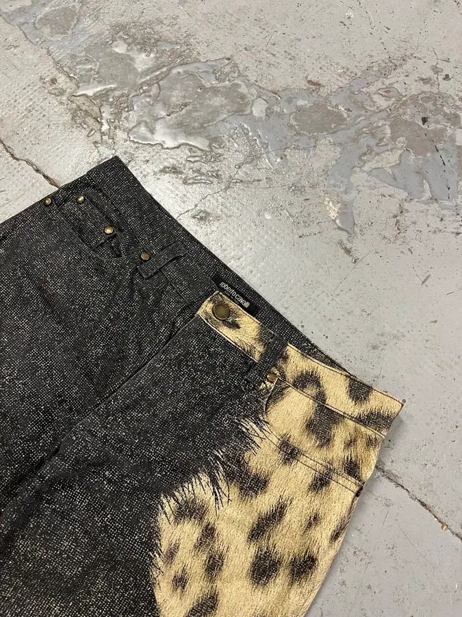 FW2001 Roberto Cavalli Shinny Faux Fur Leopard Pants - Image 6