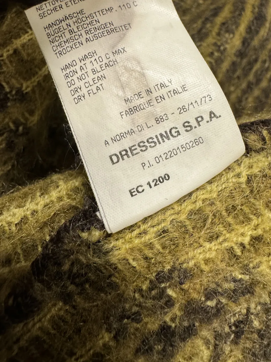 FW2002 Cavalli Safari Yellow Tiger Wool Mohair Cardigan - Image 8