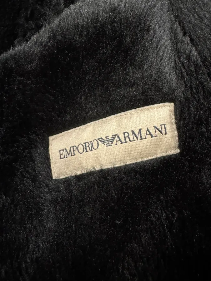 FW2002 Emporio Armani Tornado Arm Zips Asymmetrical Navy Jacket - Image 5