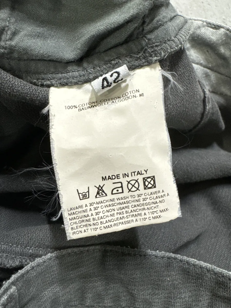 FW2002 Maison Martin Margiela High Cut Pleated Grey Pants - Image 12