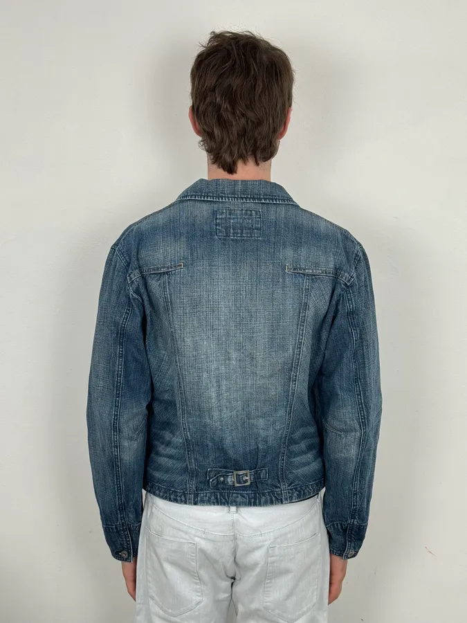 FW2002 Marithé + François Girbaud Blue Faded Light Denim Jacket - Image 4
