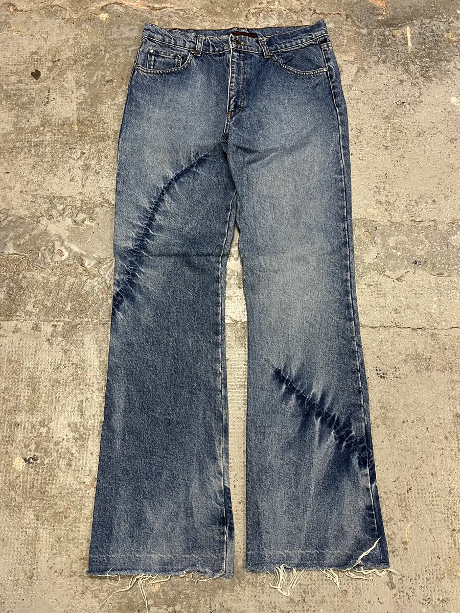 FW2002 Roberto Cavalli Blue Signature Scares Denim Jeans - Image 4