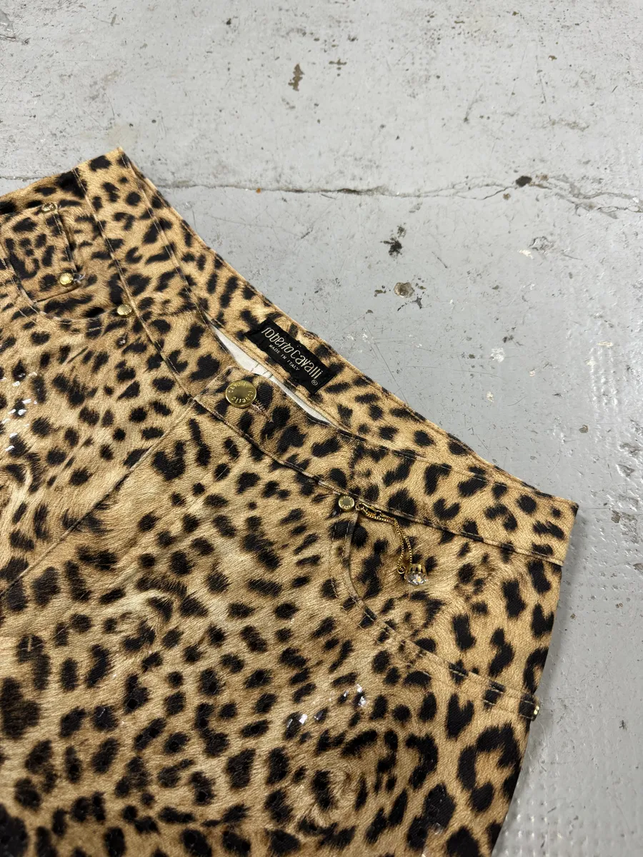 FW2002 Roberto Cavalli Leopard Print Savage Pants - Image 10