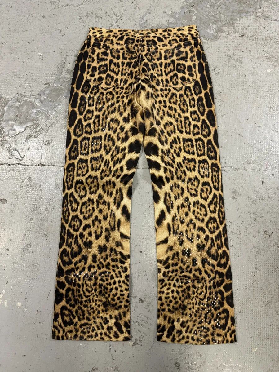 FW2002 Roberto Cavalli Leopard Print Savage Pants - Image 2