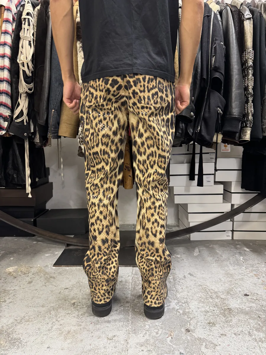 FW2002 Roberto Cavalli Leopard Print Savage Pants - Image 5