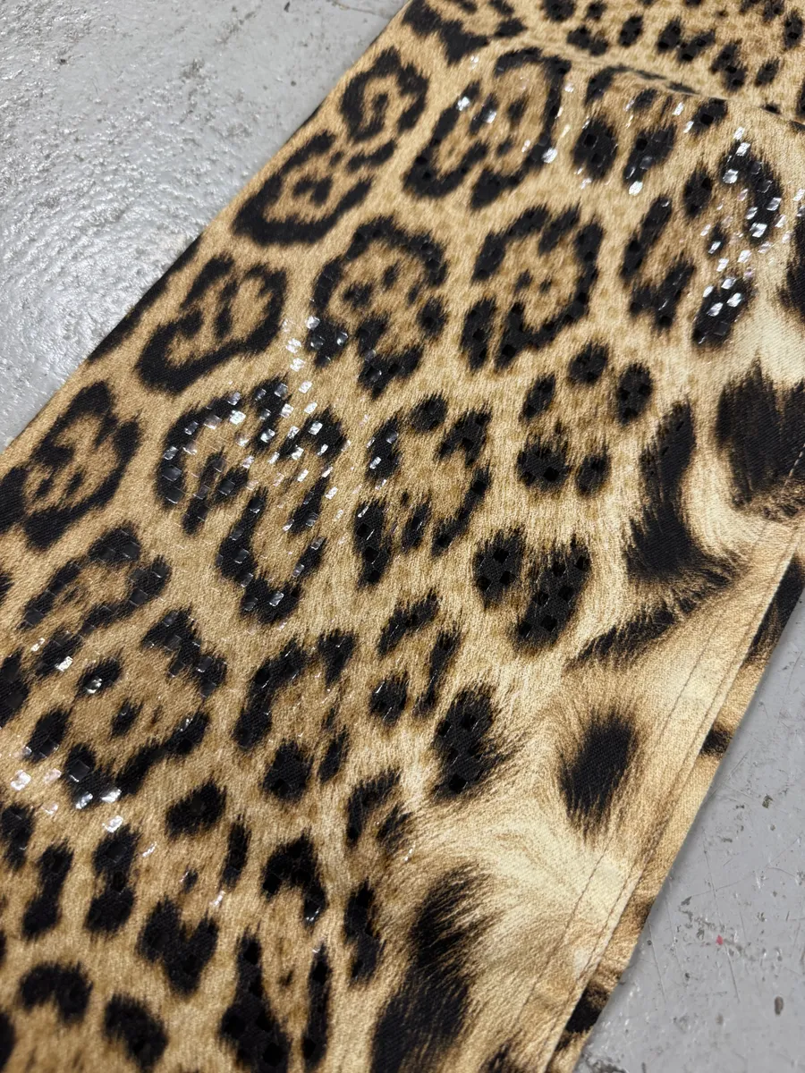 FW2002 Roberto Cavalli Leopard Print Savage Pants - Image 9