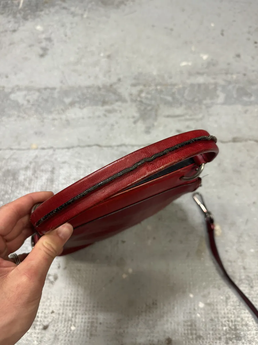 FW2002 Yves Saint Laurent Crossbody Red Leather Bag - Image 12
