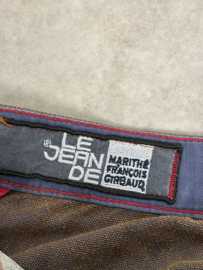FW2003 Marithé + François Girbaud Brown & Navy Velvet Pants - Image 11