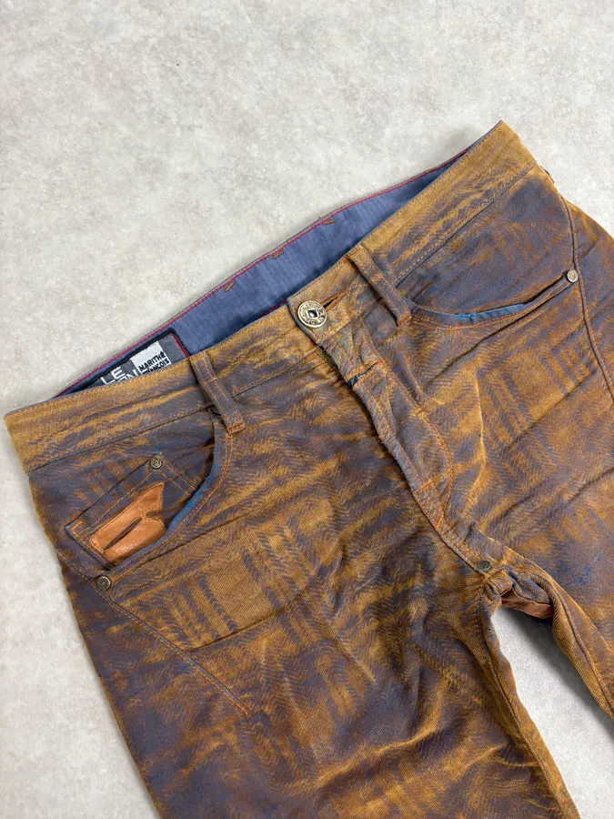 FW2003 Marithé + François Girbaud Brown & Navy Velvet Pants - Image 6