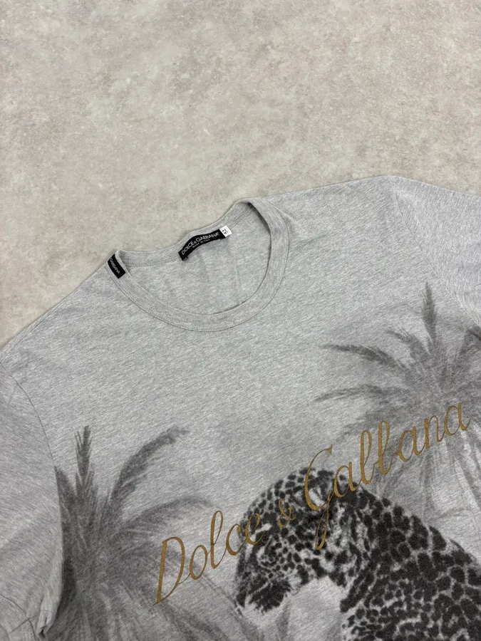 FW2004 Dolce & Gabbana Leopard Grey T-Shirt - Image 6