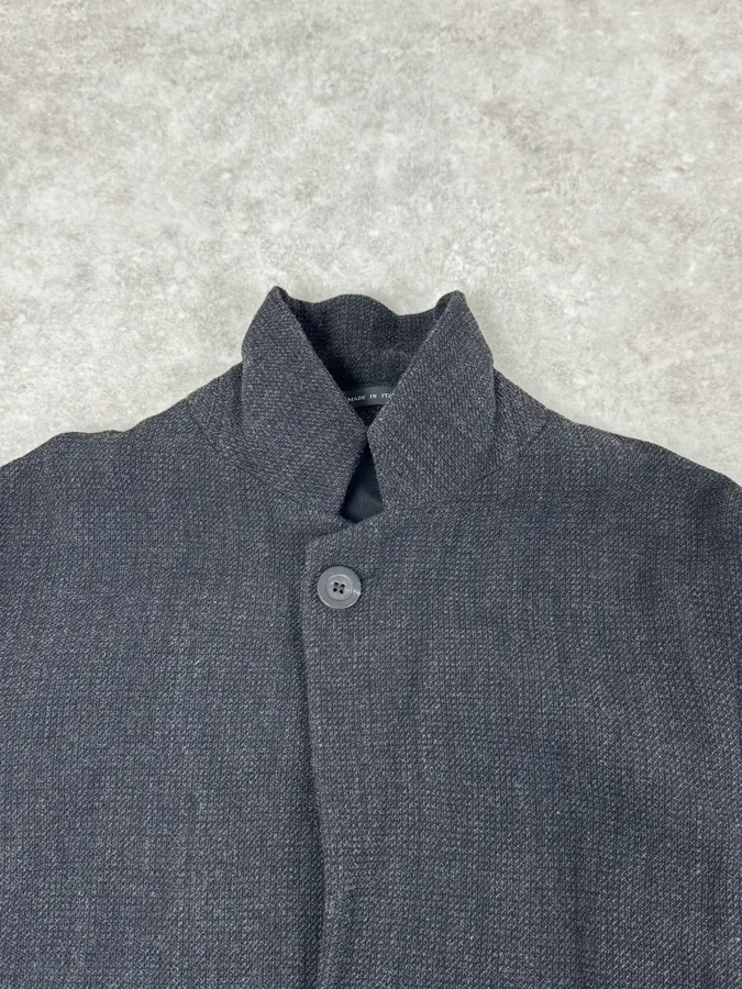 FW2004 Emporio Armani Black Grey Wool Blazer Suit Jacket - Image 9