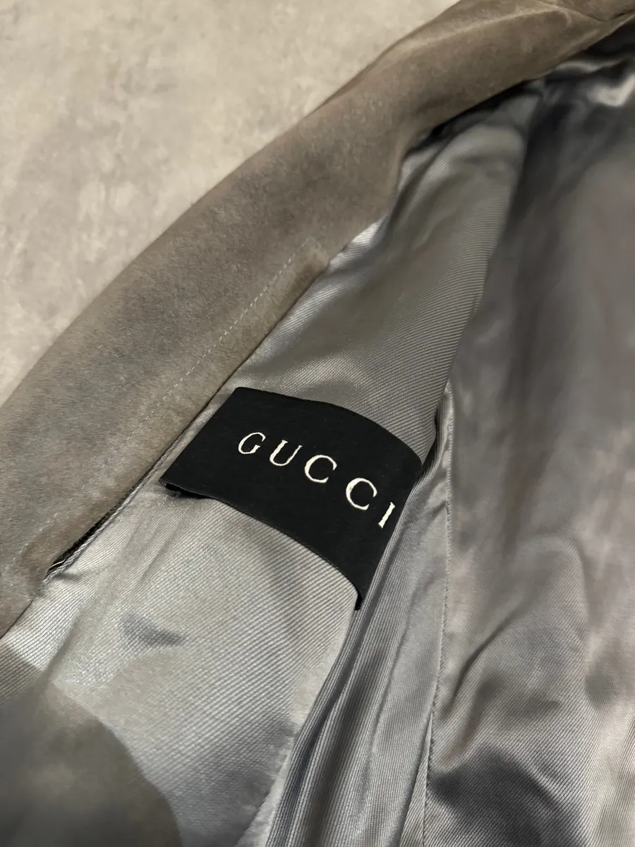 FW2004 Gucci Tern Eroded Biker Padded Leather Jacket by Tom Ford - Image 6