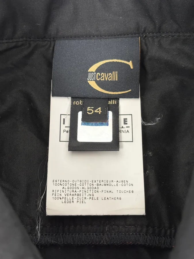 FW2005 Cavalli Black & Brown Crocodile Effect Embossed Leather Shirt - Image 10