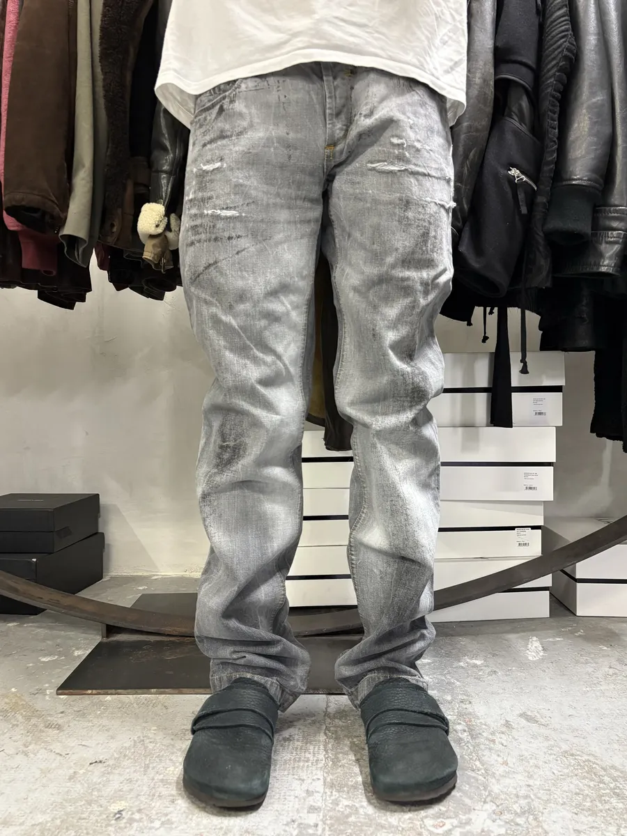 FW2005 Dolce & Gabbana Dark Grey Obscure Denim Jeans