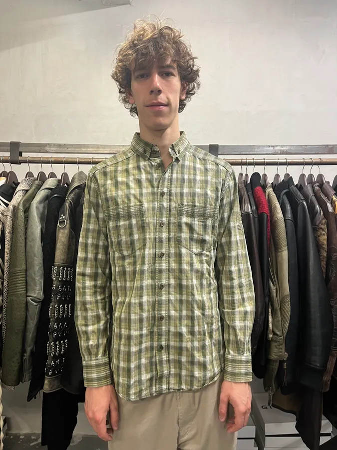 FW2005 Dolce & Gabbana Green Checked Shirt - Image 2