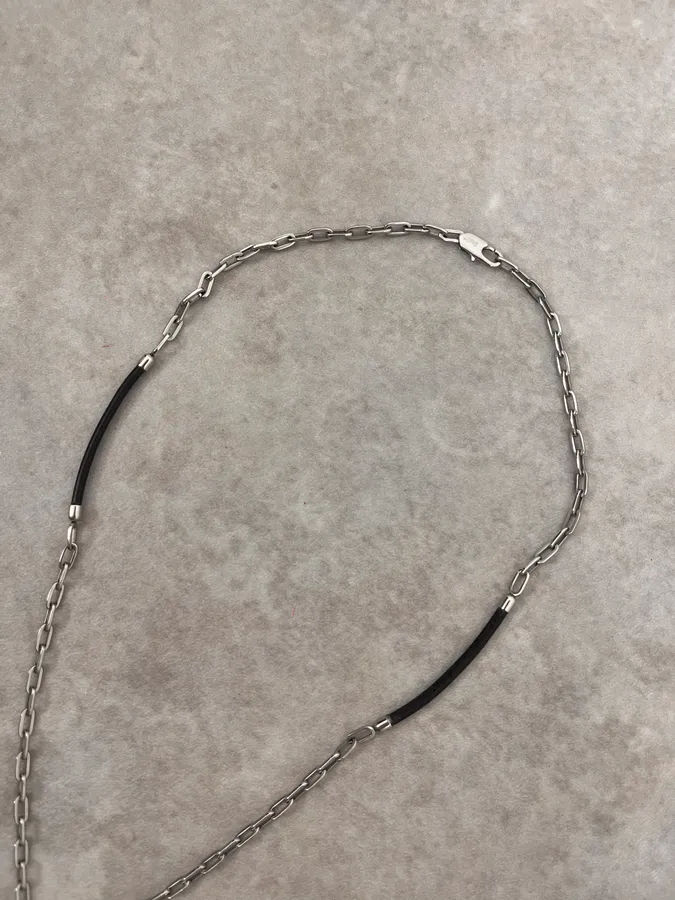 FW2005 Dolce & Gabbana Metal Grey Tooth Necklace - Image 6