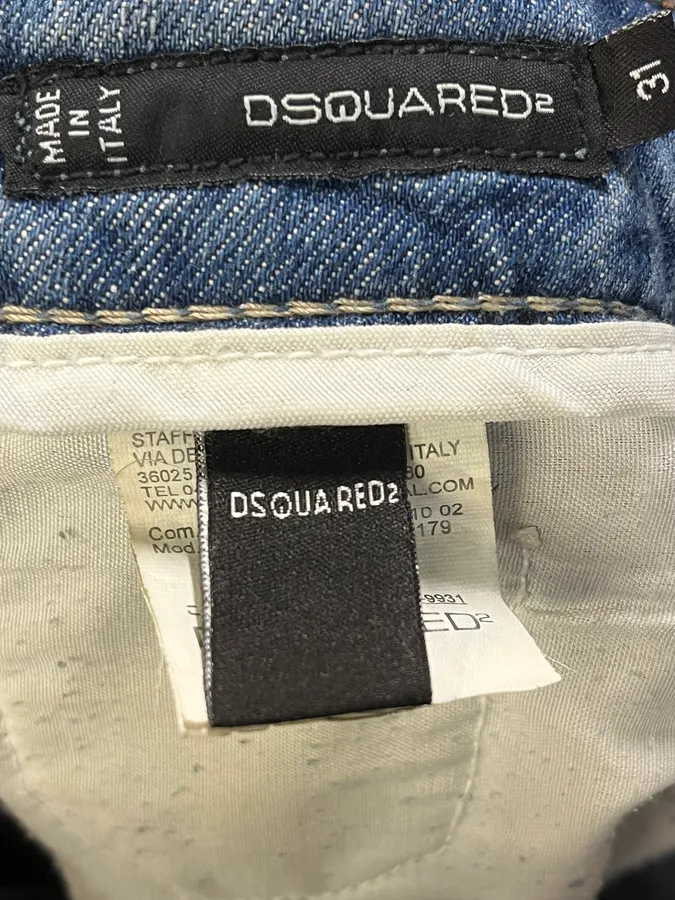 FW2005 DSquared2 Blue Faded Ripped Denim Jeans - Image 10
