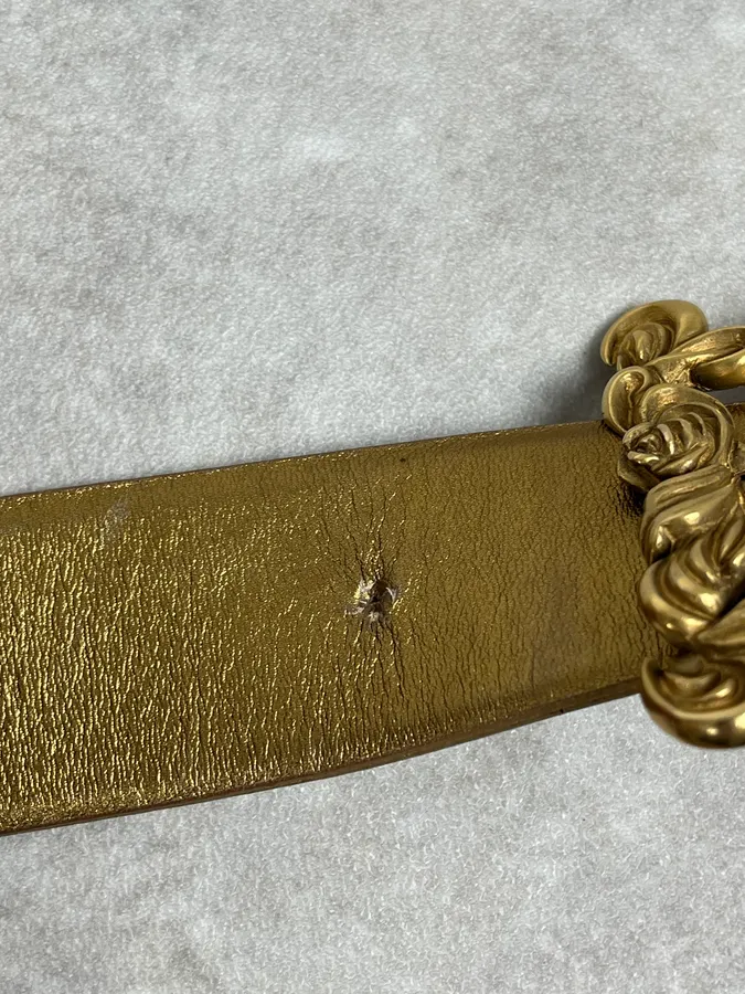 FW2006 Dolce & Gabbana Baroque Golden Buckle Leather Belt - Image 8