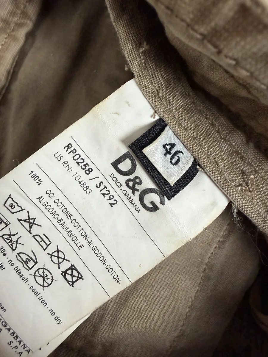 FW2006 Dolce & Gabbana Beige Multi Pockets Cargo Pants - Image 12