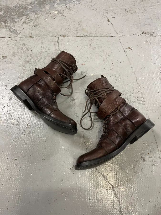 FW2006 Dolce & Gabbana Brown Leather Boots - Image 3