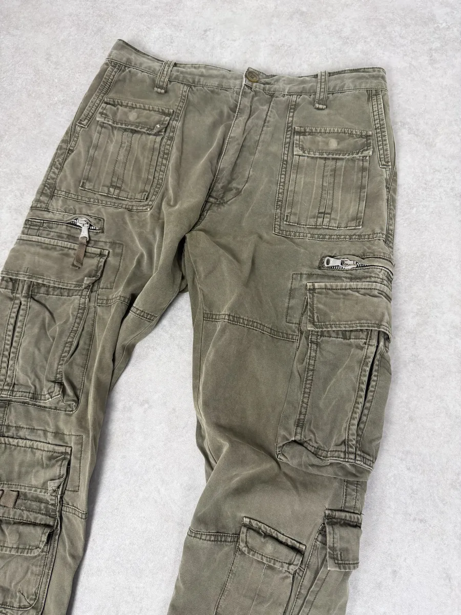 FW2006 Dolce & Gabbana Olive Multi Pockets Cargo Pants - Image 10